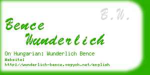 bence wunderlich business card